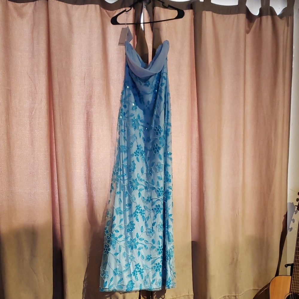 Peppermayo Light Blue Floral Maxi Dress